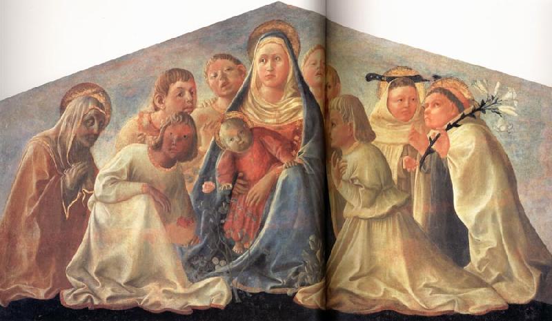 Fra Filippo Lippi Madonna of Humility with Angels and Carmelite Saints France oil painting art
